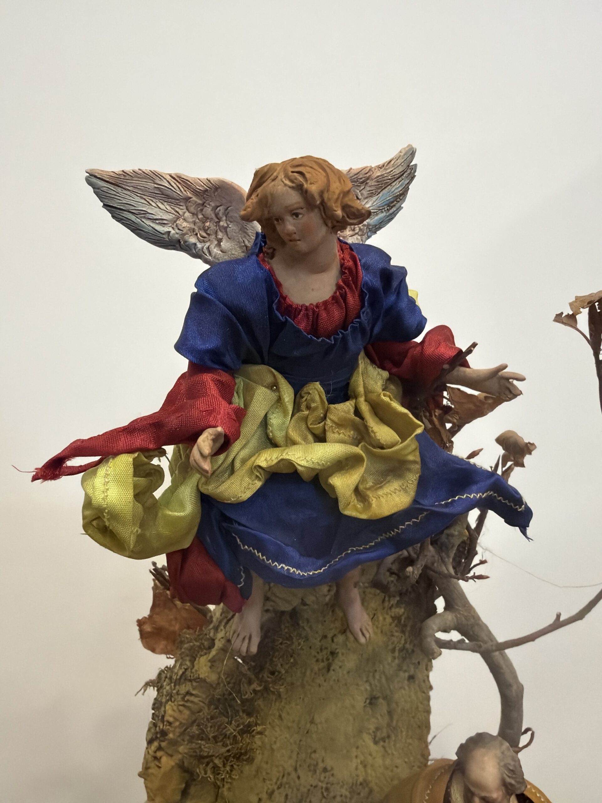 Natività 15 cm e Pastori in campana di vetro 30x45 - immagine 8